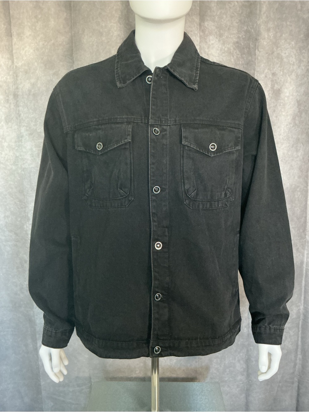 Black Button-Front Jacket